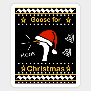 Funny Goose Ugly Christmas Sweater Sticker